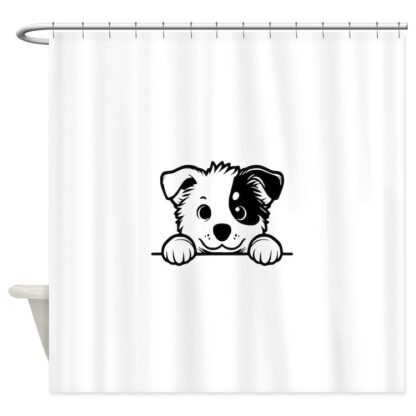 PEEKING AMERICAN CATTLE DOG Shower Curtain