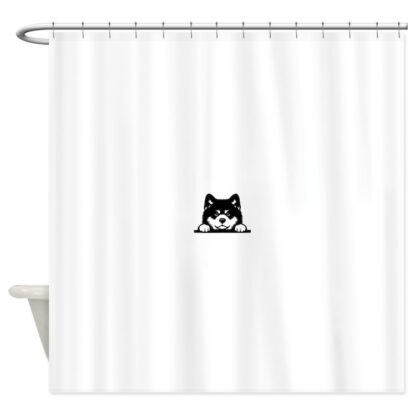 PEEKING AKITA Shower Curtain