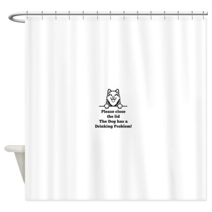 ALASKAN MALAMUTE TOILET DRINKING PROBLEM Shower Curtain