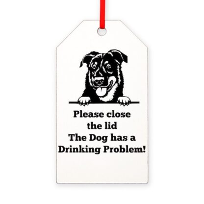 BEAUCERON TOILET DRINKING PROBLEM Gift Tag Ornament