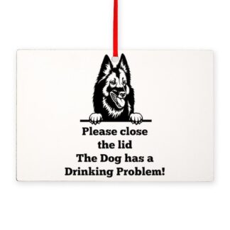 BELGIAN TERV TOILET DRINKING PROBLEM Rectangle Ornament