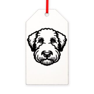 PEEKING BEDLINGTON TERRIER Gift Tag Ornament