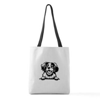 PEEKING BRITTANY SPANIEL Medium Tote Bag