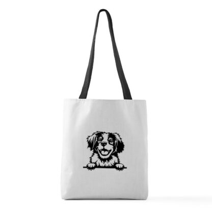 PEEKING BRITTANY SPANIEL Medium Tote Bag