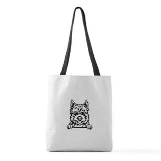 CAIRN TERRIER PEEKING Medium Tote Bag