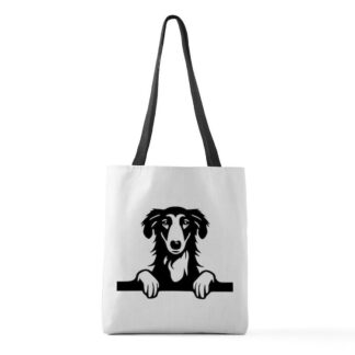 PEEKING BORZOI Medium Tote Bag