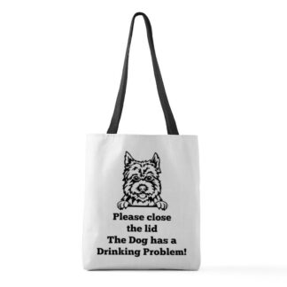 CAIRN TERRIER TOILET DRINKING PROBLEM Medium Tote Bag