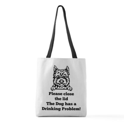 CAIRN TERRIER TOILET DRINKING PROBLEM Medium Tote Bag