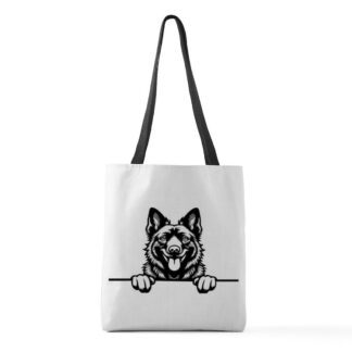 PEEKING DUTCH SHEPHERD Medium Tote Bag