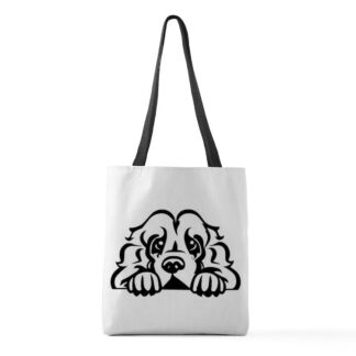 PEEKING COCKER SPANIEL Medium Tote Bag