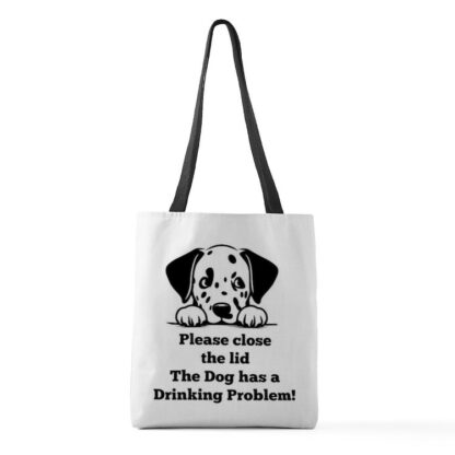 DALAMATION TOILET DRINKING PROBLEM Medium Tote Bag