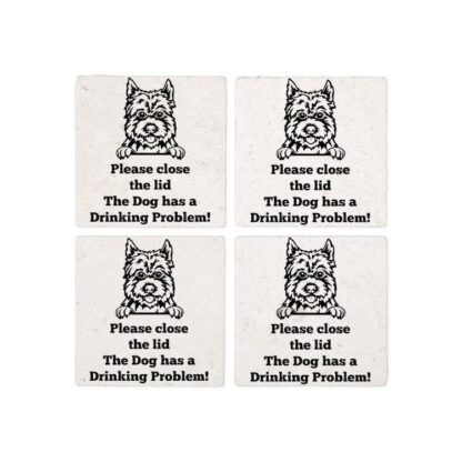 CAIRN TERRIER TOILET DRINKING PROBLEM Coasters