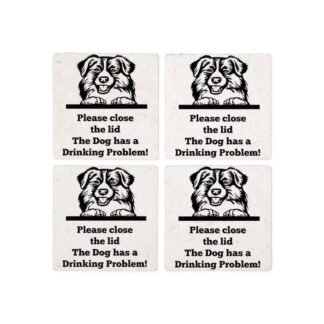 ENGLISH SHEPHERD TOILET DRINKING PROBLEM Coasters