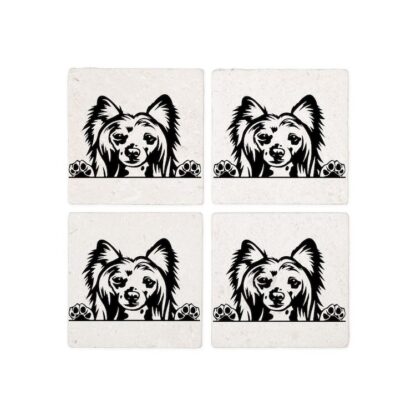 PEEKING CHINESE CRESTED Coasters