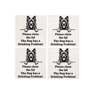 DUTCH SHEPHERD TOILET DRINKING PROBLEM Coasters