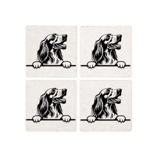 PEEKING ENGLISH SETTER Coasters