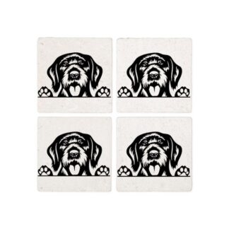 PEEKING GERMAN POINTER Coasters