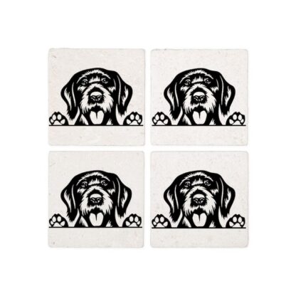 PEEKING GERMAN POINTER Coasters