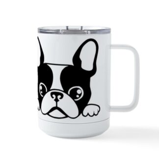 PEEKING FRENCH BULLDOG Insulated Mug