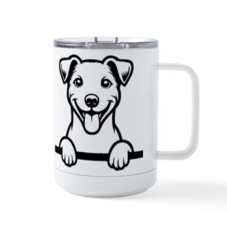 JACK RUSSELL PEEKING Insulated Mug