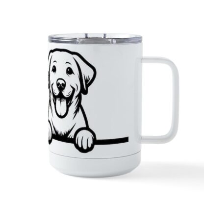 GOLDEN RETRIEVER PEEKING Insulated Mug