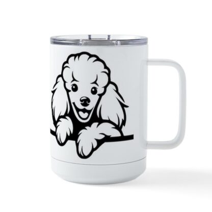 POODLE PEEKING Insulated Mug