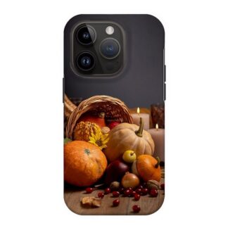 Fall Thanksgiving Pumpkin Scene iPhone 15 Pro Tough Case