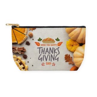 Thanksgiving Pumpkin and Pies Makeup Bag