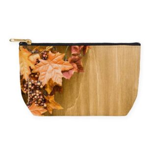 Warm Colored Autumn Leaves Makeup Bag