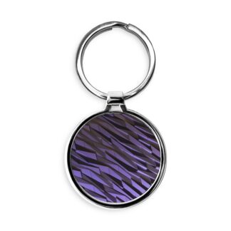 Dark Blue and Purple Abstract texture Circle Keychain