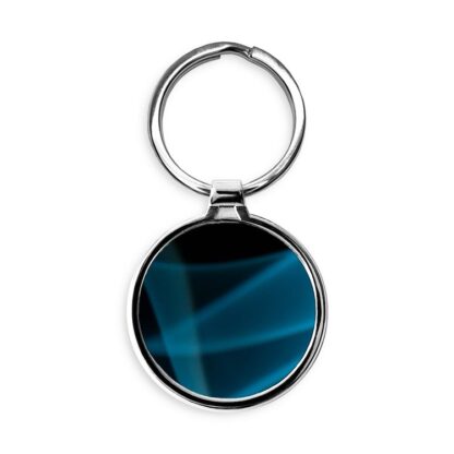 Blue Neon Light Circle Keychain