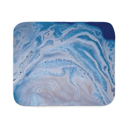 Blue Waves and Sand Sherpa Fleece Throw Blanket