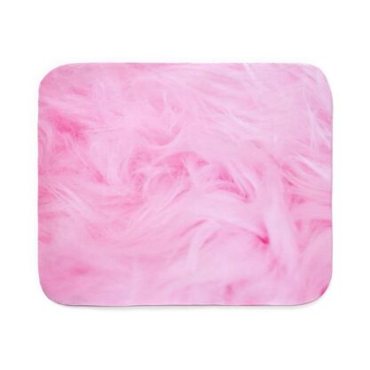 Textured Pink Feathers Sherpa Fleece Throw Blanket