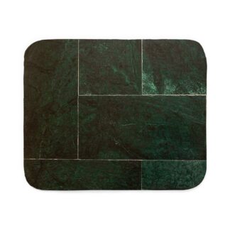 Green Marble Stones Sherpa Fleece Throw Blanket