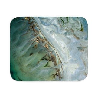 Ocean and Sand Aerial Sherpa Fleece Throw Blanket