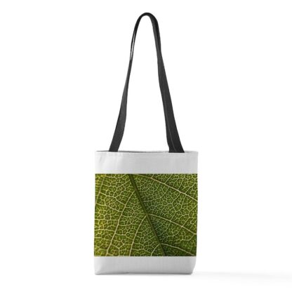 Green Leaf Texture Closeup Small Tote Bag