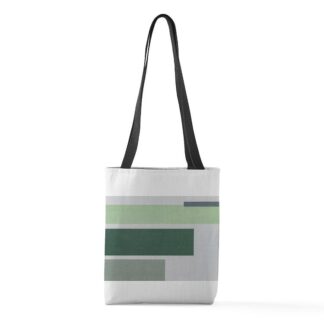 Green Lines Small Tote Bag