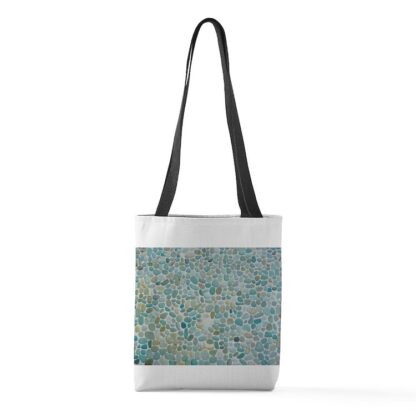 Blue and Green Small Stones Small Tote Bag