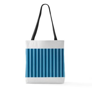 Blue Stripe Pattern Large Tote Bag