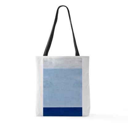 Blue and White Stripes Large Tote Bag