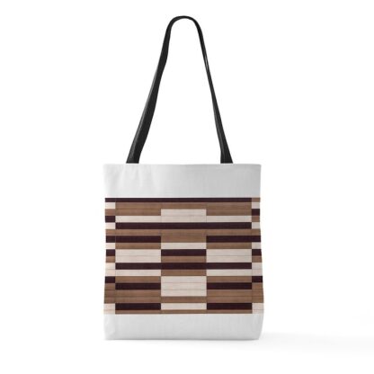 Brown Wooden Slats Large Tote Bag