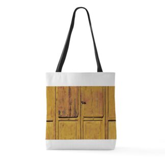 Wooden Textured Door Large Tote Bag