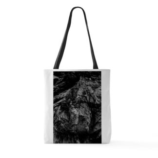 Black and White Natural Texture Large Tote Bag