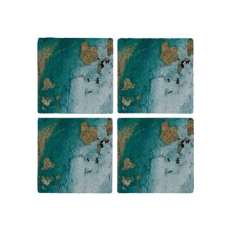 Blue and Green Texture Coasters