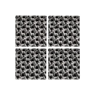 Black & White Geometric Pattern Coasters