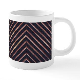 Wooden Geometric Pattern 20 oz Ceramic Mega Mug