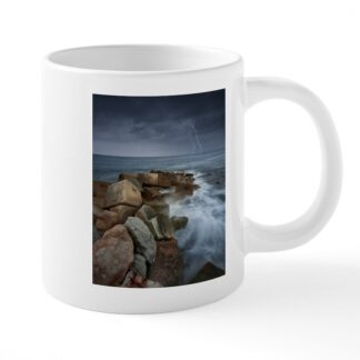 Thunderstorm over the Ocean With Lightning 20 oz Ceramic Mega Mug