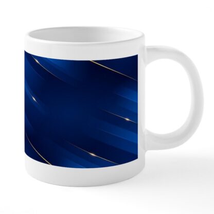 Blue and Gold Texture 20 oz Ceramic Mega Mug