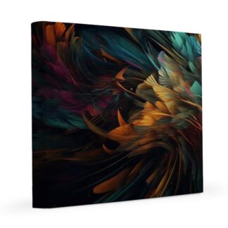 Colorful feathers 8x8 Canvas Print