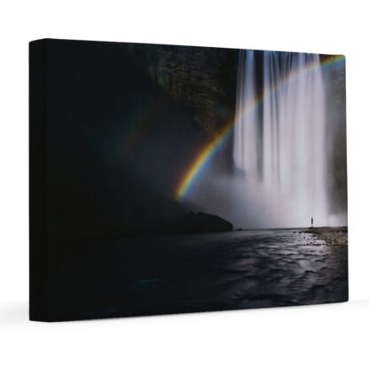 Waterfall and Rainbow 8x10 Canvas Print